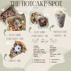 The Hotcake Spot - Menu and Toppings