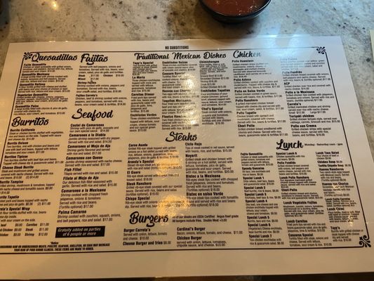 Menu photo 6 Carretas Mexican restaurant Ballwin, MO