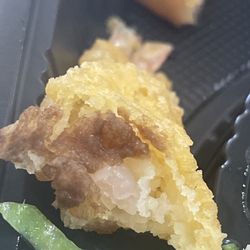 Sarku Japan - What the heck is this brown stuff in SHRIMP TEMPURA????