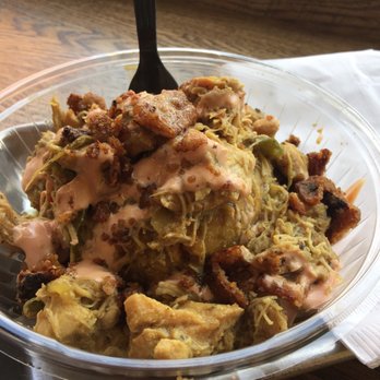 MofonGo - Chicken Mofongo with sauces and chicharon - Puerto Rican Near Me - New Britain, Connecticut