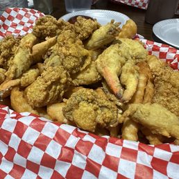 Oysters and Crab Claws-- BEST in the area, hands down. We come here a lot and the food is consistently good.