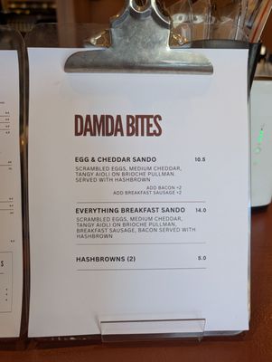 Menu photo 1 Damda Los Angeles, CA