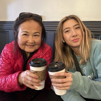 The Folsom Cafe - Grandma and granddaughter specialty coffee break - Cafes Near Me - Folsom, California