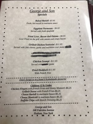 Menu photo 3 George & Son Restaurant Hudson, NY Menu photo 3 George & Son Restaurant Hudson, NY