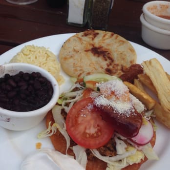 Don Juan Restaurant - Special #4; pupusa, Salvadorian enchilada and yucca with beans and rice. - Mexican Near Me - Washington, DC, District of Columbia Don Juan Restaurant - Special #4; pupusa, Salvadorian enchilada and yucca with beans and rice. - Mexican Near Me - Washington, DC, District of Columbia