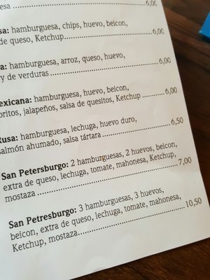 Menu photo 2 San Petersburgo Zaragoza, Z Menu photo 2 San Petersburgo Zaragoza, Z