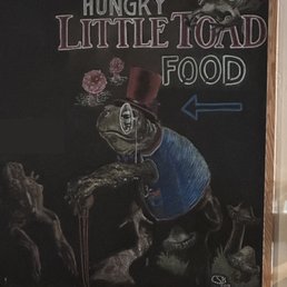 Chalkboard toad drawn by CSB (2018)