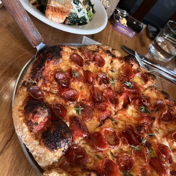 Terra GR - Pepperoni Hot Honey Pizza Kale Caesar Salad - New American Near Me - Grand Rapids, Michigan Terra GR - Pepperoni Hot Honey Pizza Kale Caesar Salad - New American Near Me - Grand Rapids, Michigan