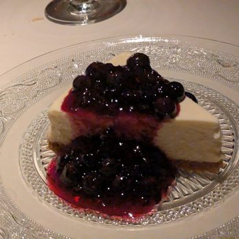 Dean's Steak & Seafood Indianapolis - NY Cheesecake with Blueberry Compote - lovely! :) - Seafood Near Me - Indianapolis, Indiana