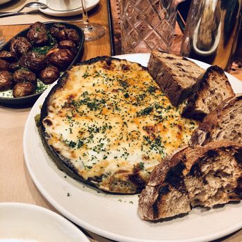 Upland - Spinach soufflé and roasted potatoes with aioli (feeds up to 4 people!) - New American Near Me - New York, New York