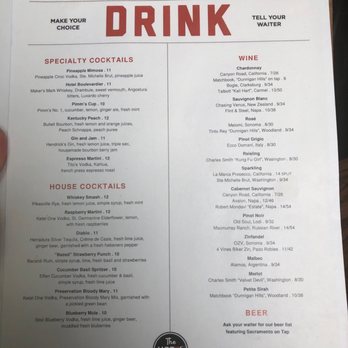 The Hotel Bar - Menu - Bars Near Me - Sacramento, California The Hotel Bar - Menu - Bars Near Me - Sacramento, California