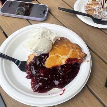 Linn's Easy As Pie Café - My olallieberry pie à la mode!!! DELISH!!! - Desserts Near Me - Cambria, California Linn's Easy As Pie Café - My olallieberry pie à la mode!!! DELISH!!! - Desserts Near Me - Cambria, California