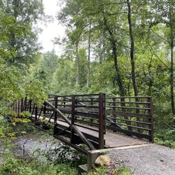 North Mills River Recreation Area - Bridge over the north mills river.