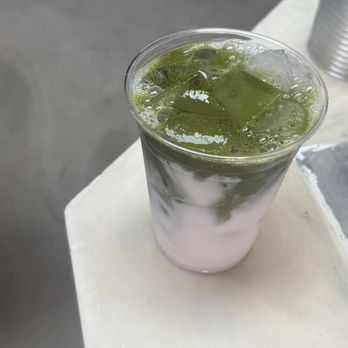 Black Line - Rose Matcha Latte - Coffee & Tea Near Me - Los Angeles, California Black Line - Rose Matcha Latte - Coffee & Tea Near Me - Los Angeles, California