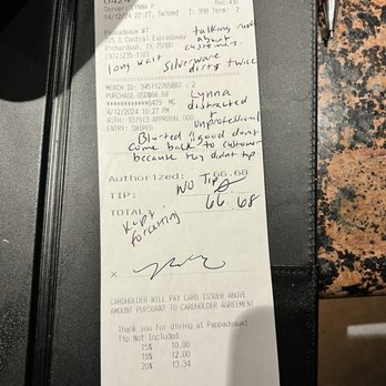 Pappadeaux Seafood Kitchen - Receipt and complaints. - Seafood Near Me - Richardson, Texas Pappadeaux Seafood Kitchen - Receipt and complaints. - Seafood Near Me - Richardson, Texas