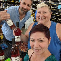 Grocery Outlet - Wine tasting! We got our wine bottle autographed by the maker.