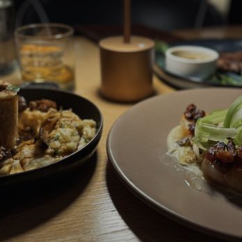Clark & Bourbon - Bone marrow mashed potatoes and U10 scallops - Whiskey Bars Near Me - St Louis, Missouri