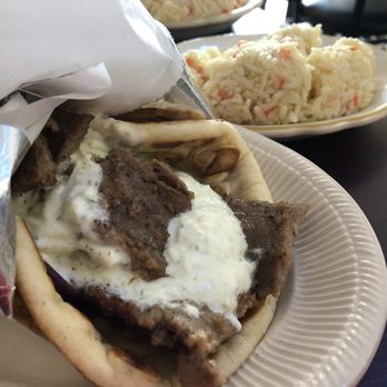 Santorini Restaurant - Gyro with side of rice - Greek Near Me - Oviedo, Florida