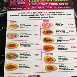 KPub BBQ - "Pay what you choose, eat what you pay".   Rather obvious.
