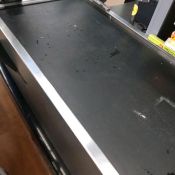 Walmart Supercenter - Disgusting and obviously contaminated/unsanitary check start conveyor belt. Covered in what looks like some kind of foul body fluids - Grocery Near Me - Beaumont, California Walmart Supercenter - Disgusting and obviously contaminated/unsanitary check start conveyor belt. Covered in what looks like some kind of foul body fluids - Grocery Near Me - Beaumont, California