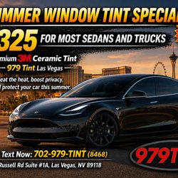 979 Tint - BEAT THE VEGAS HEAT WITH 3M™ CERAMIC IR WINDOW TINT!
Upgrade your vehicle with 3M™ Ceramic IR Series Window Film