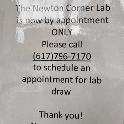 Brigham and Women's At Newton Corner - October 2022 - appt for lab ONLY