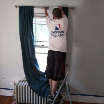 Castle Painting - We take down all curtains and brackets. - Painters Near Me