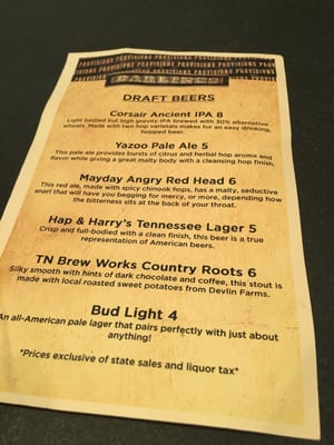 Menu photo 8 Barlines Nashville, TN