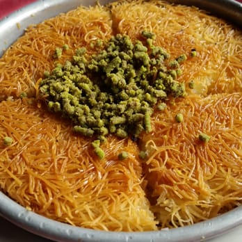 Taci's Beyti - Their signature desert and best Kunefe i believe I ever ate. Baked Filo dough shreds, goat cheese, honey and pistachio. - Turkish Near Me - Brooklyn, New York Taci's Beyti - Their signature desert and best Kunefe i believe I ever ate. Baked Filo dough shreds, goat cheese, honey and pistachio. - Turkish Near Me - Brooklyn, New York