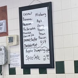 A typical Blues dessert menu.