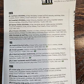 Velvet Taco - Use your enlarge feature if necessary - New American Near Me - Rockwall, Texas Velvet Taco - Use your enlarge feature if necessary - New American Near Me - Rockwall, Texas