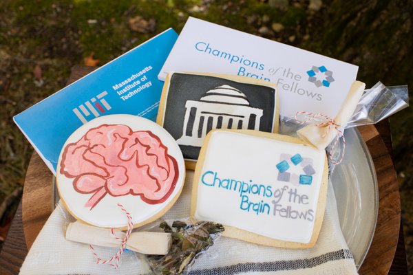 Photo of Oakleaf Cakes - Boston, MA, US. Cookies and tea bags in front were custom made by Oakleaf. Super cute and very tasty!