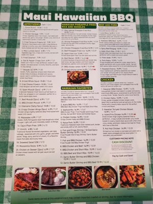 Menu photo 1 Maui Hawaiian BBQ Mandeville, LA Menu photo 1 Maui Hawaiian BBQ Mandeville, LA