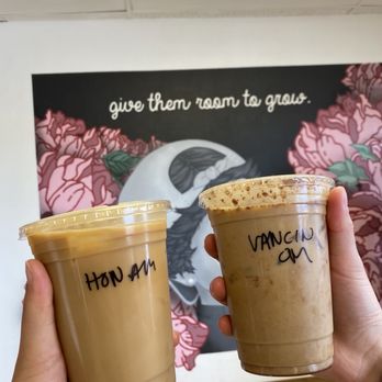 Ground Up Coffee - Honey latte and vanilla cinnamon latte - Coffee & Tea Near Me - Montebello, California