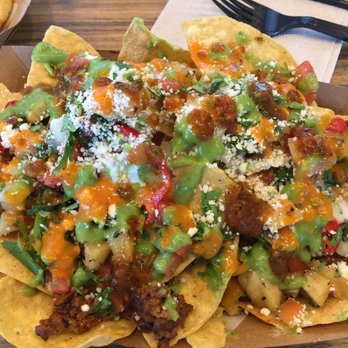 Taco Bamba Springfield - Tasty, colorful El Bacho nachos with al pastor, could've used more toppings... - Tacos Near Me - Springfield, Virginia