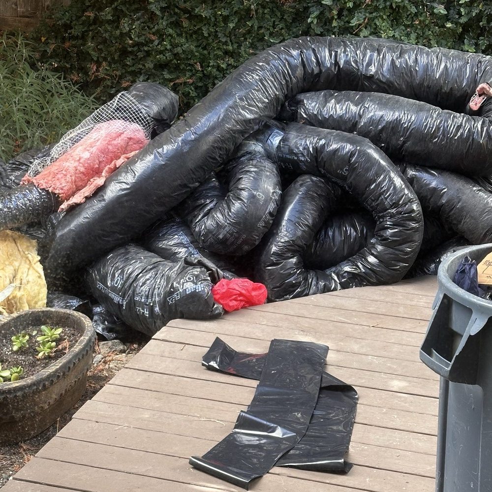 Air ducts pulled from house.