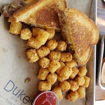 Duke's on 7 - Brisket grilled cheese top shot - Cocktail Bars Near Me - Minnetonka, Minnesota