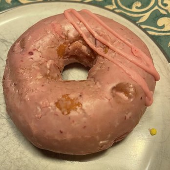 Krispy Kreme - Now that was a limited time strawberry creamed filled deliciousness overload!   I like! - Coffee & Tea Near Me - Seattle, Washington