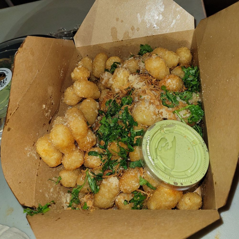 Sending Noods - Huge order of super crispy garlic tater tots. - Noodles Near Me Sending Noods - Huge order of super crispy garlic tater tots. - Noodles Near Me