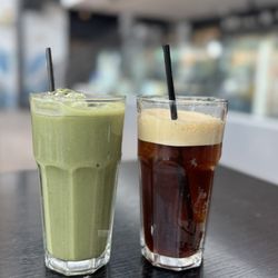 Matcha and cold brew