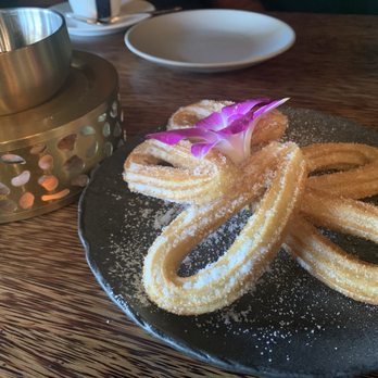 Reunion Ktchn Bar - Our churros - with warm chocolate sauce. Delicious! - Cocktail Bars Near Me - Aventura, Florida Reunion Ktchn Bar - Our churros - with warm chocolate sauce. Delicious! - Cocktail Bars Near Me - Aventura, Florida