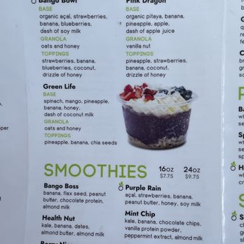 Bango -  menu - Salad Near Me - New Hyde Park, New York