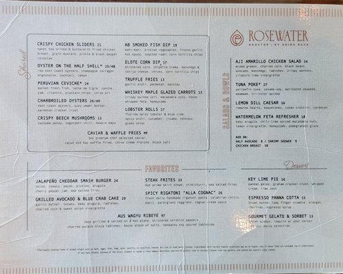 Menu photo 1 Rosewater Rooftop Delray Beach, FL Menu photo 1 Rosewater Rooftop Delray Beach, FL