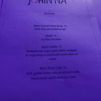 Johin'na - Dessert Menu October 2025 - Japanese Near Me - Birmingham, Alabama Johin'na - Dessert Menu October 2025 - Japanese Near Me - Birmingham, Alabama