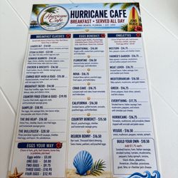 Hurricane Cafe - Menu