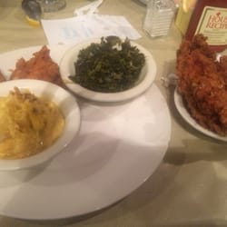 East Brook Cafe - Wednesday Lunch special - fried chicken, collard greens and squash casserole!