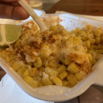 El Taco Feliz - "Elote" (it should probably be labeled as "esquites" since it's not on the cob). Whatever you call it, it's a hell of a great side dish :) - Mexican Near Me - Butler, Wisconsin El Taco Feliz - "Elote" (it should probably be labeled as "esquites" since it's not on the cob). Whatever you call it, it's a hell of a great side dish :) - Mexican Near Me - Butler, Wisconsin