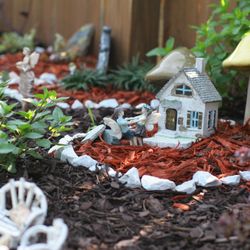 We had so much fun putting the Fairy Garden together. It keeps getting bigger!