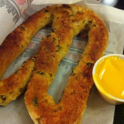 New York Pretzel - Jalapeño pretzel & cheese! Perfect midnight snack at New York New York