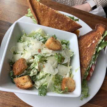 Barking Mad Cafe - Chicken sandwich and Cesar salad - Coffee & Tea Near Me - Gaithersburg, Maryland